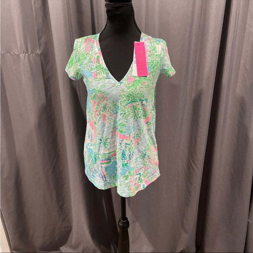 Lilly Pulitzer, NWT Etta, V-neck shirt size XXS